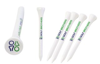 Golf Brothers Tees (Bambus), weiß, 70mm, 50er Pack