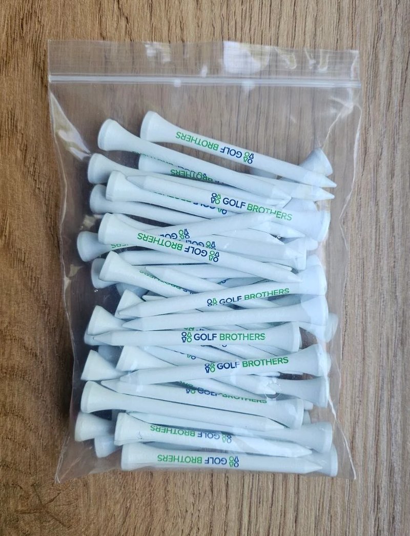 Golf Brothers Tees (Bambus), weiß, 70mm, 50er Pack