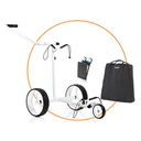 JuStar White Inkl. Scorekarten-Halter und Tragetasche STAR-TC elektrischer Trolley, Weiß