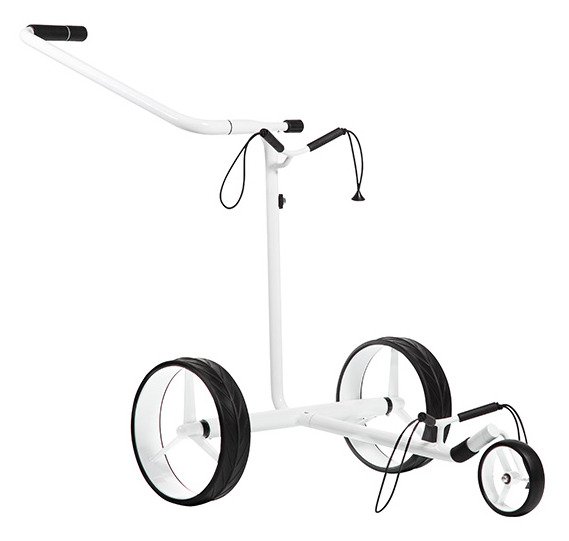 JuStar White Inkl. Scorekarten-Halter und Tragetasche STAR-TC elektrischer Trolley, Weiß