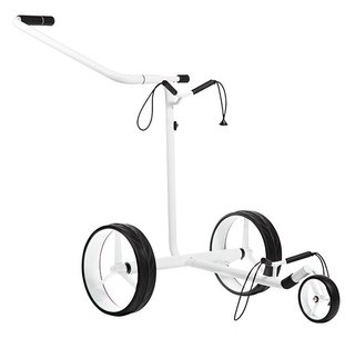 JuStar White Inkl. Scorekarten-Halter und Tragetasche STAR-TC elektrischer Trolley, Weiß