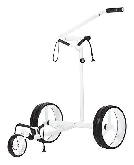 JuStar White Inkl. Scorekarten-Halter und Tragetasche STAR-TC elektrischer Trolley, Weiß