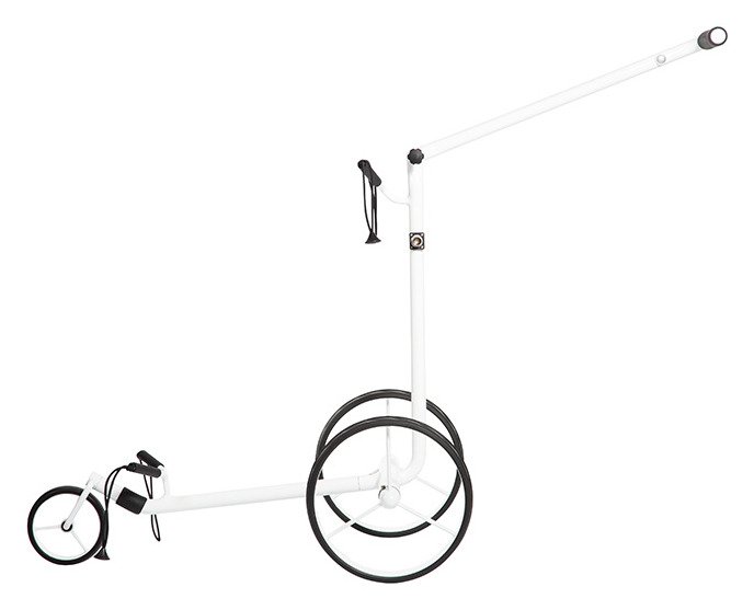 JuStar White Inkl. Scorekarten-Halter und Tragetasche STAR-TC elektrischer Trolley, Weiß