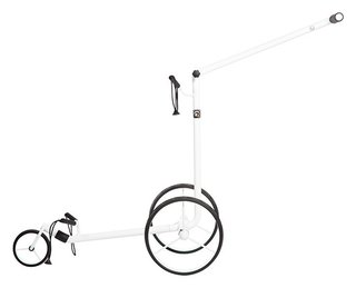JuStar White Inkl. Scorekarten-Halter und Tragetasche STAR-TC elektrischer Trolley, Weiß