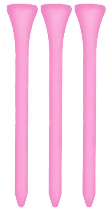 Longridge Neon Wooden Tees 69mm (40 Stück), Pink