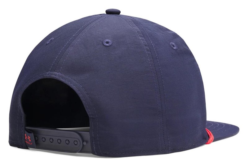 Under Armour Drive 5 Panel Hazard Herren Schirmmütze, Midnight Navy/Rot