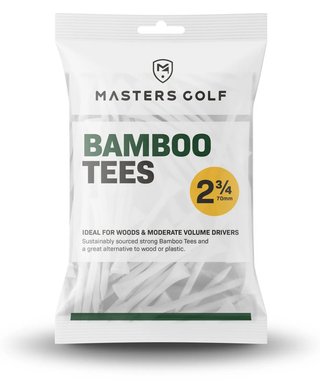 Masters Golf Bamboo Tees 70 mm (2 3/4"), 20 Tees, weiß