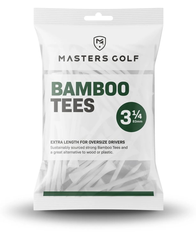 Masters Golf Bamboo Tees 83 mm (3 1/4"), 15 Tees, weiß