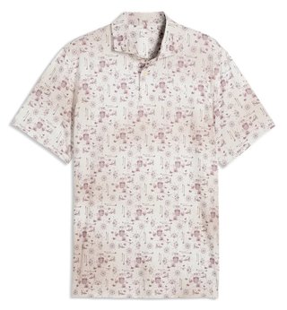 Puma Cloudspun Coastal Claret Herren Polo, birch
