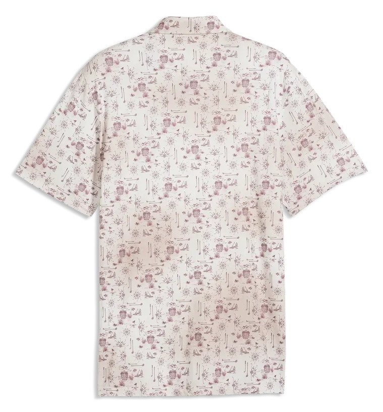 Puma Cloudspun Coastal Claret Herren Polo, birch