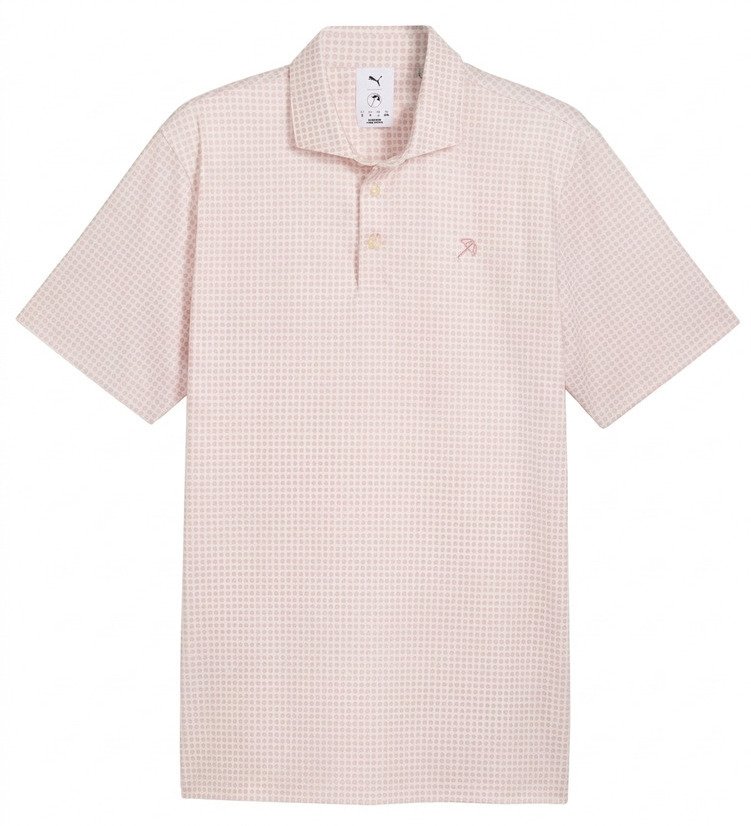 Puma X Arnold Palmer MATTR Geo Herren Polo, alpine snow/rose glow