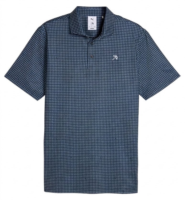 Puma X Arnold Palmer MATTR Geo Herren Polo, deep navy/lemon butter