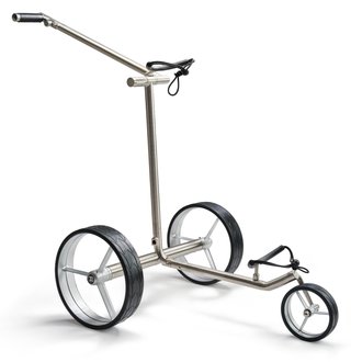 Davies Caddy Premium M Brush DHC elektrischer Trolley, silber