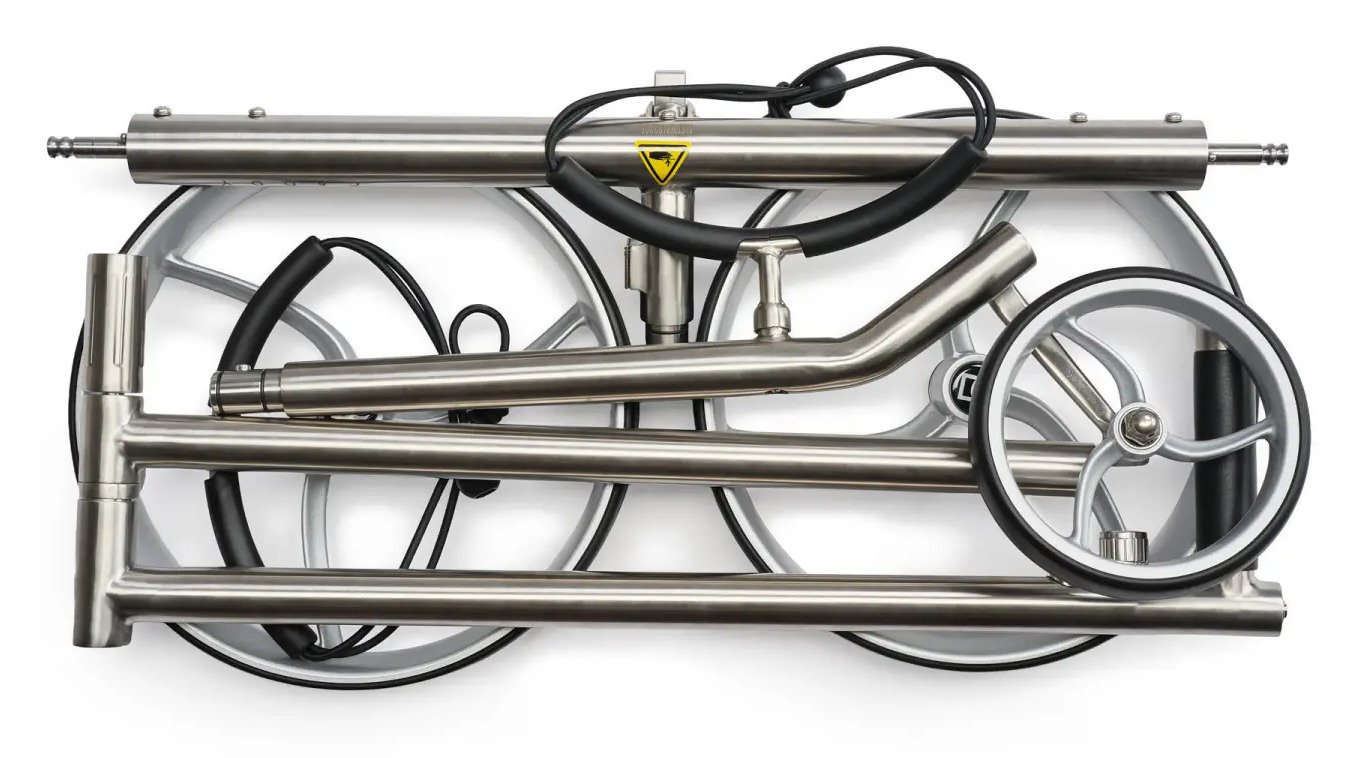 Davies Caddy Premium S Brush DHC elektrischer Trolley, silber
