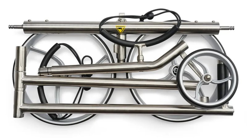 Davies Caddy Premium S Brush DHC elektrischer Trolley, silber