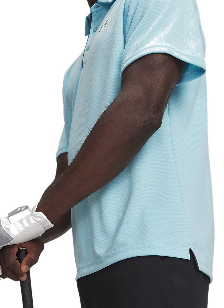Under Armour Tech Herren Polo, opal blue/pitch gray
