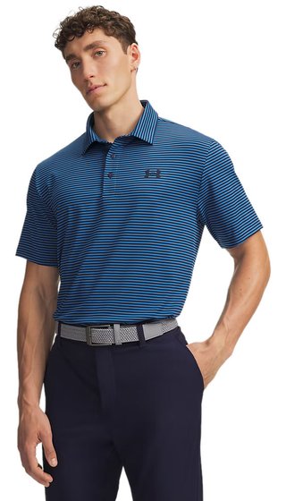 Under Armour Playoff 3.0 Herren Polo, midnight navy/aegean blue/weiß