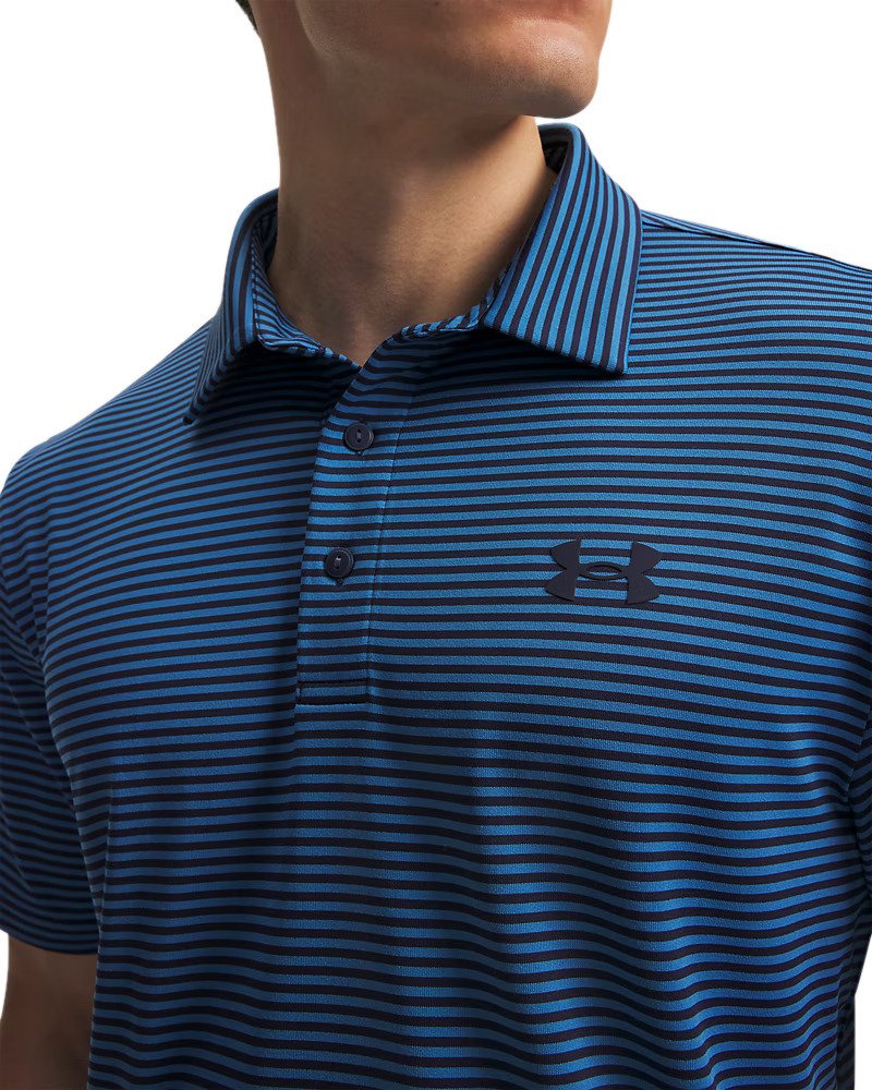 Under Armour Playoff 3.0 Herren Polo, midnight navy/aegean blue/weiß