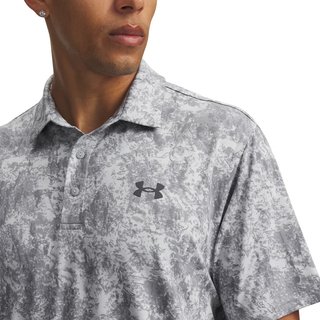 Under Armour Playoff 3.0 Printed Herren Polo, grau