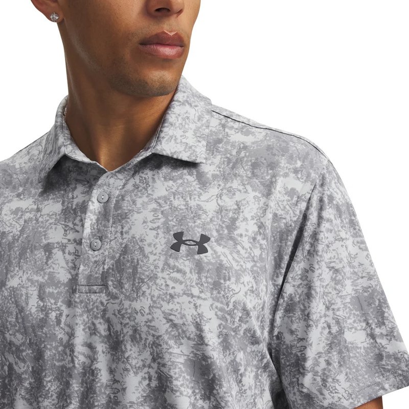 Under Armour Playoff 3.0 Printed Herren Polo, grau