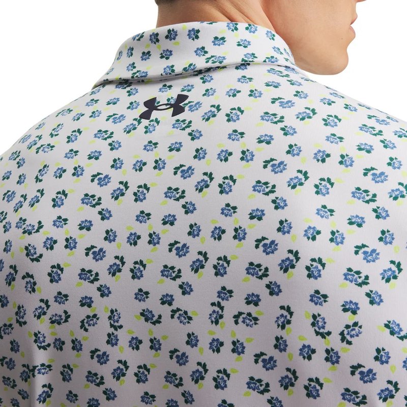 Under Armour Playoff 3.0 Printed Herren Polo, weiß