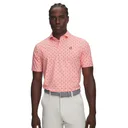 Under Armour Drive Chill Printed Herren Polo, posh pink/claret