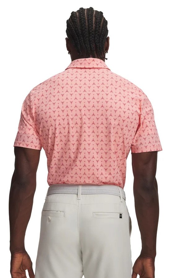 Under Armour Drive Chill Printed Herren Polo, posh pink/claret