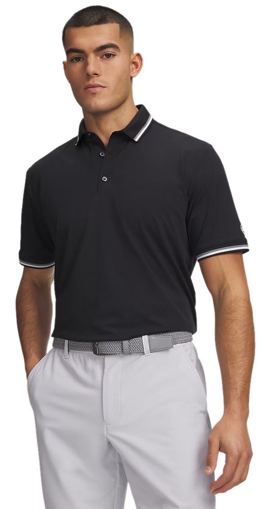 Under Armour ArmourDry Rib Herren Polo, schwarz