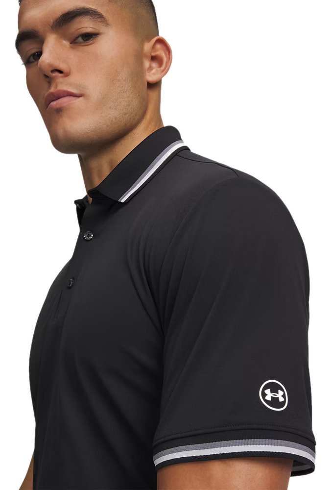 Under Armour ArmourDry Rib Herren Polo, schwarz