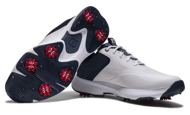 FootJoy Qualifier Herren Golfschuhe, weiß/blau/rot