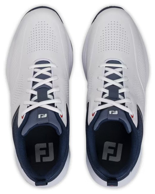 FootJoy Qualifier Herren Golfschuhe, weiß/blau/rot
