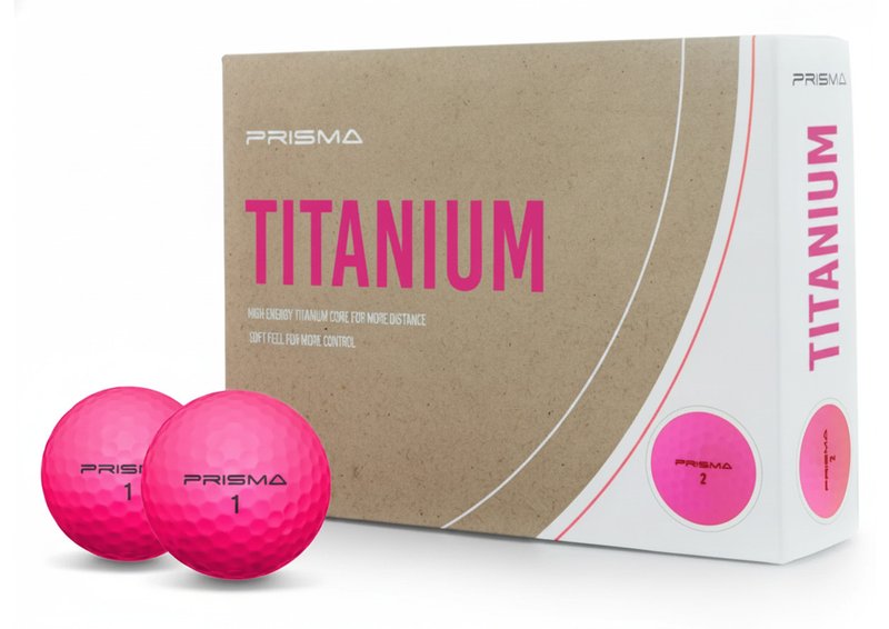 Prisma Titanium Golfbälle (12 Bälle), Pink