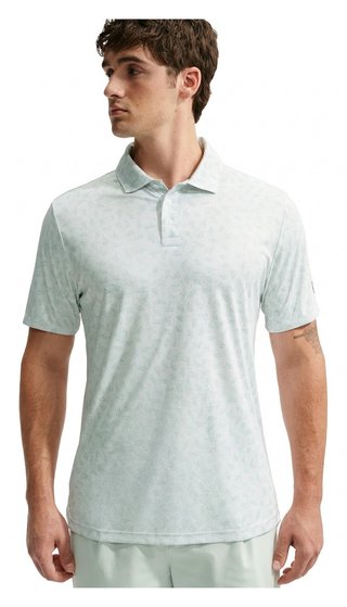 Nike Par Dri-FIT Grass Print Herren Polo, weiß