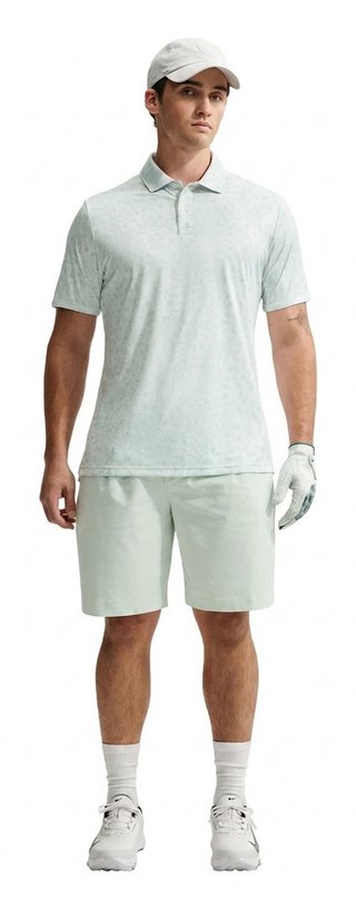 Nike Par Dri-FIT Grass Print Herren Polo, weiß