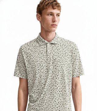 Nike Par Microprint Birds Herren Polo, light orewood brown