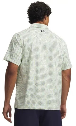 Under Armour Matchplay Printed Herren Polo, weiß/grün