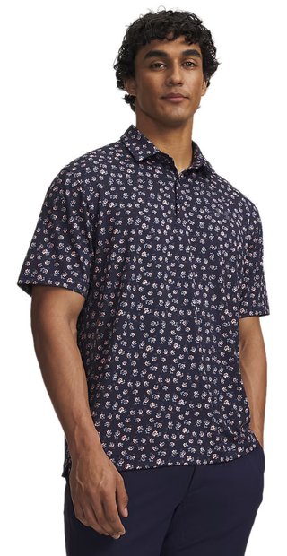 Under Armour Payoff 3.0 Herren Polo, midnight navy/polish pink/castlerock