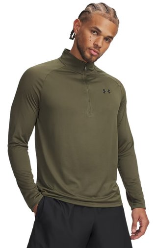 Under Armour Tech 2.0 1/2 Zip Herren T-Shirt, grün