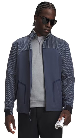 Under Armour Drive Pro Hybrid FZ Herren Sweatshirt, downpour grey/weiß