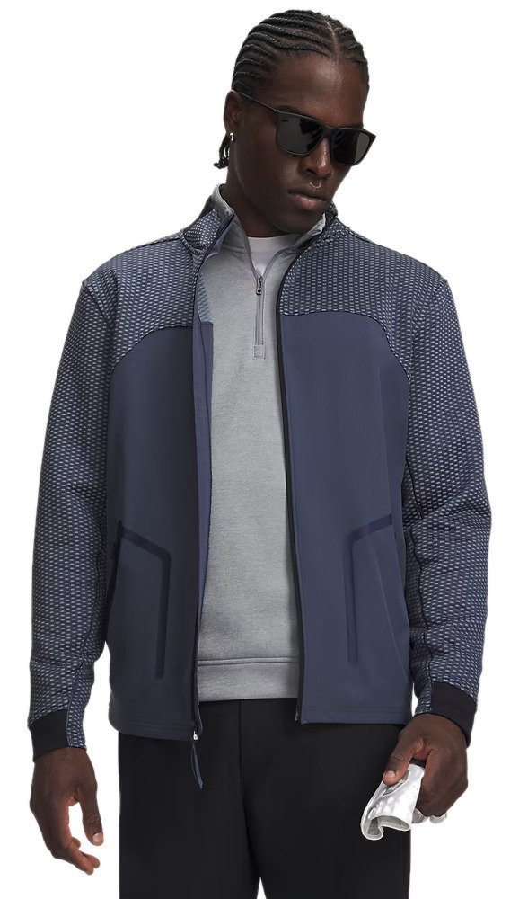 Under Armour Drive Pro Hybrid FZ Herren Sweatshirt, downpour grey/weiß