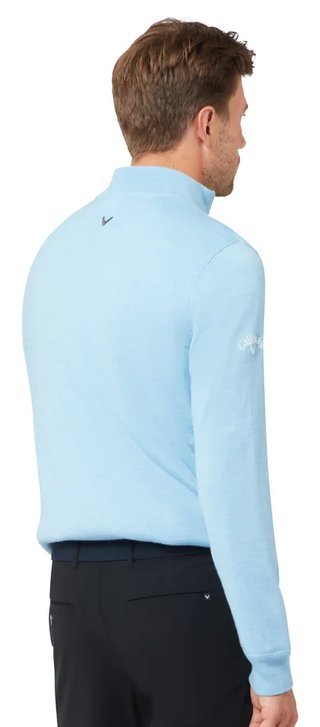 Callaway Windstopper 1/4-Zip Herren Pullover, dark cerulean heather
