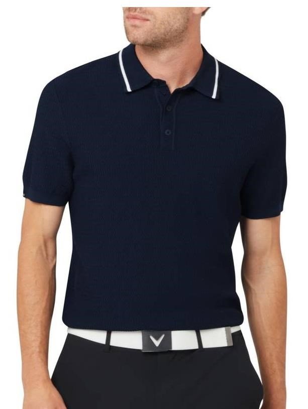 Callaway Textured sweater Herren Polo, peacoat
