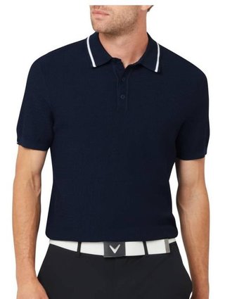 Callaway Textured sweater Herren Polo, peacoat