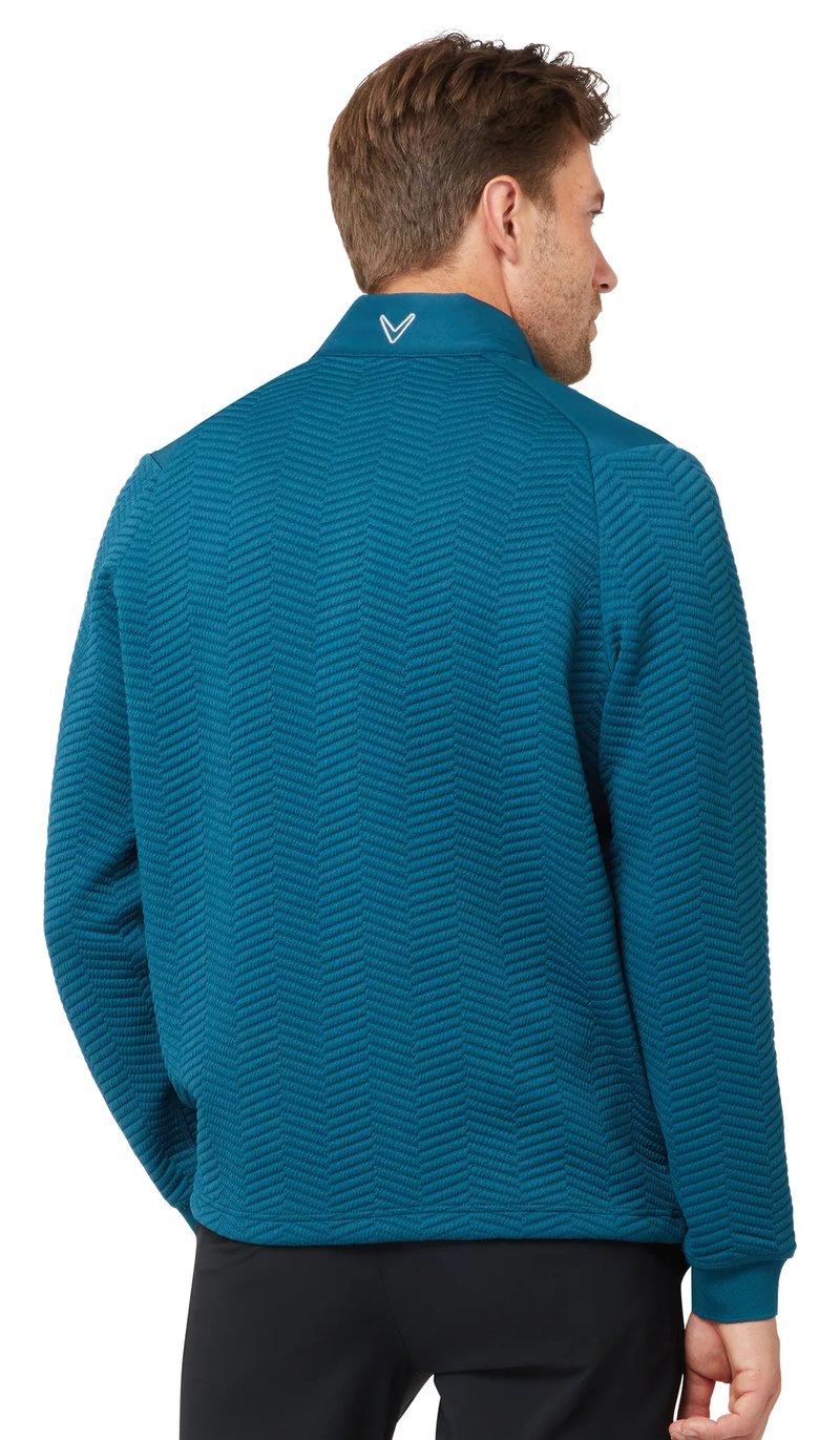 Callaway Chev Jacquard Herren Pullover, blue coral