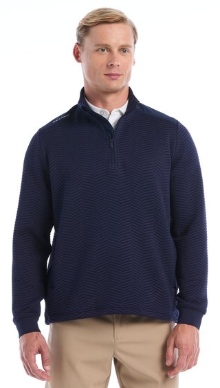 Callaway Chev Jacquard Herren Pullover, peacoat