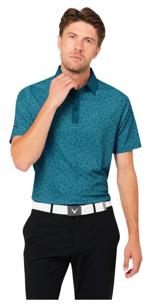 Callaway Confetti Tee Print Herren Polo, blue coral