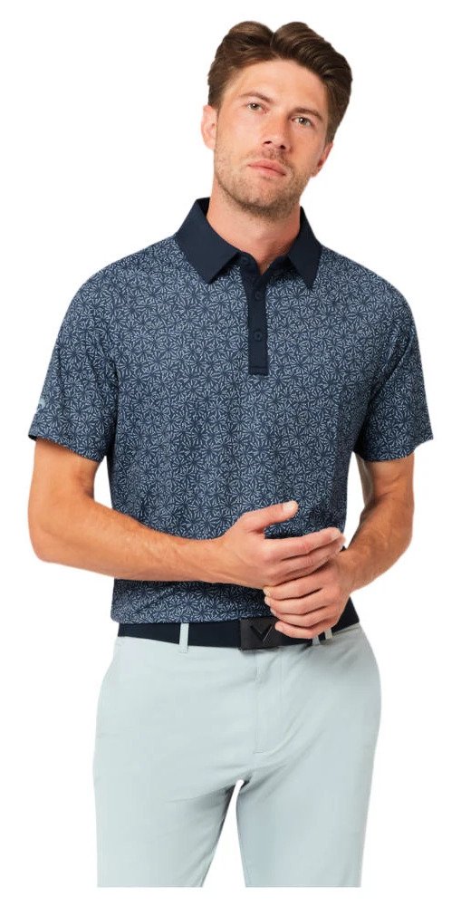 Callaway Confetti Tee Print Herren Polo, peacoat