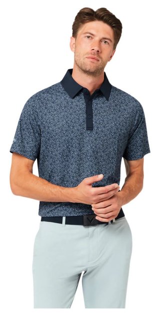 Callaway Confetti Tee Print Herren Polo, peacoat