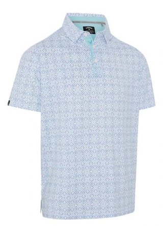 Callaway Printed Fractal Chev Herren Polo, weiß