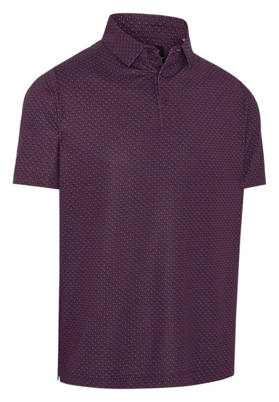 Callaway Trademark Golf Printed Herren Polo, italian plum